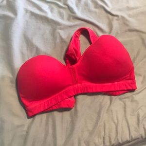 Sports bra with clips in back.